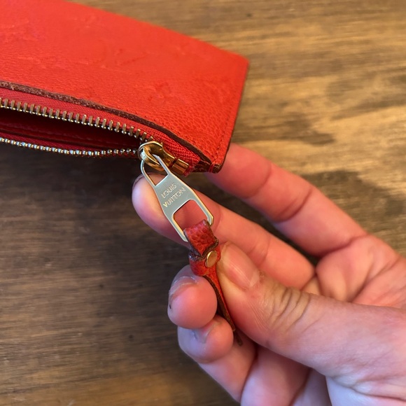 Josephine Zippered Wallet Insert Monogram Empreinte Leather Cerise Louis Vuitton - Picture 8 of 15